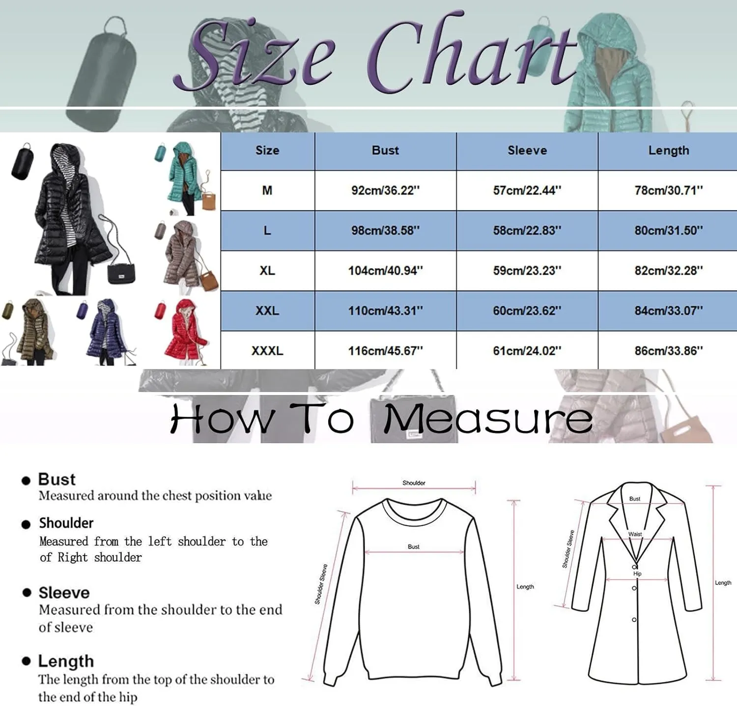 Women's Warm Winter Glossy Down Jacket Ultralight Long Down Outerwear Puffer Jacket Hooded Coat Thicken Padded with Hood