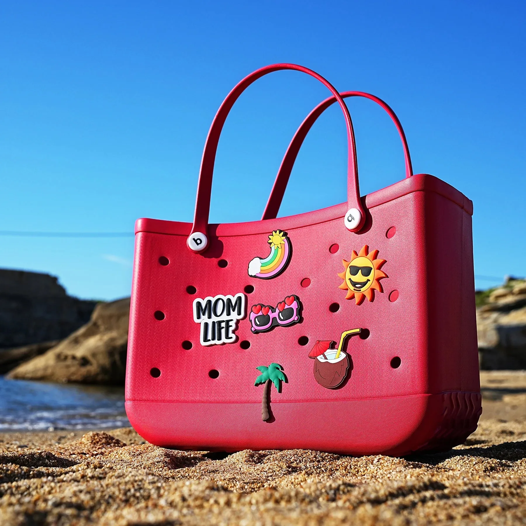 X-Large Capacity Plastic Beach Tote Bag for Men & Women