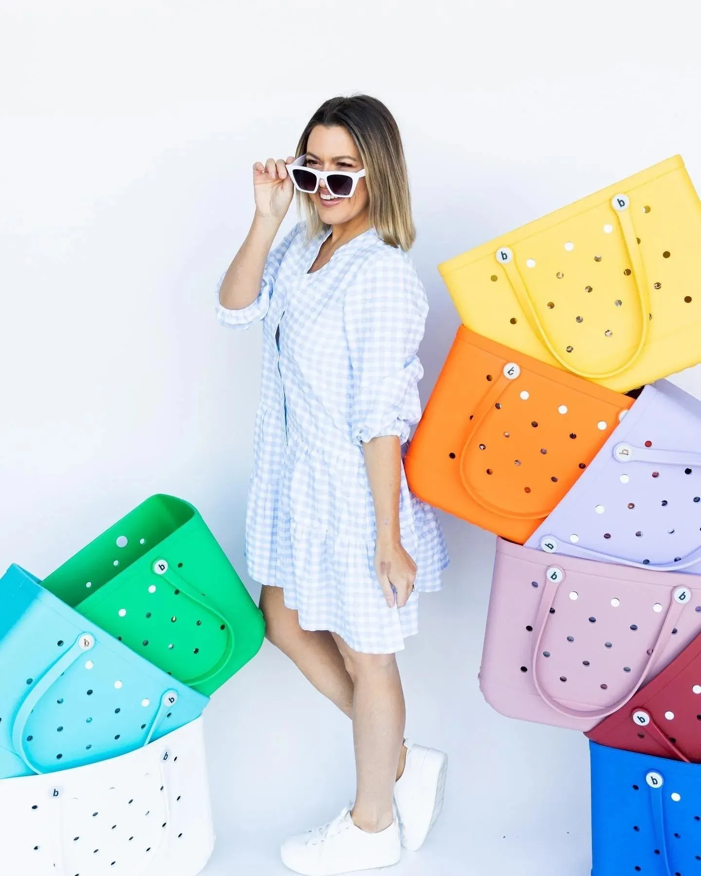 X-Large Capacity Plastic Beach Tote Bag for Men & Women