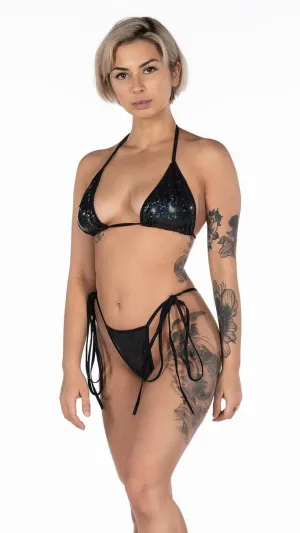 X9 Bikini: Black Hologram (Scrunch)