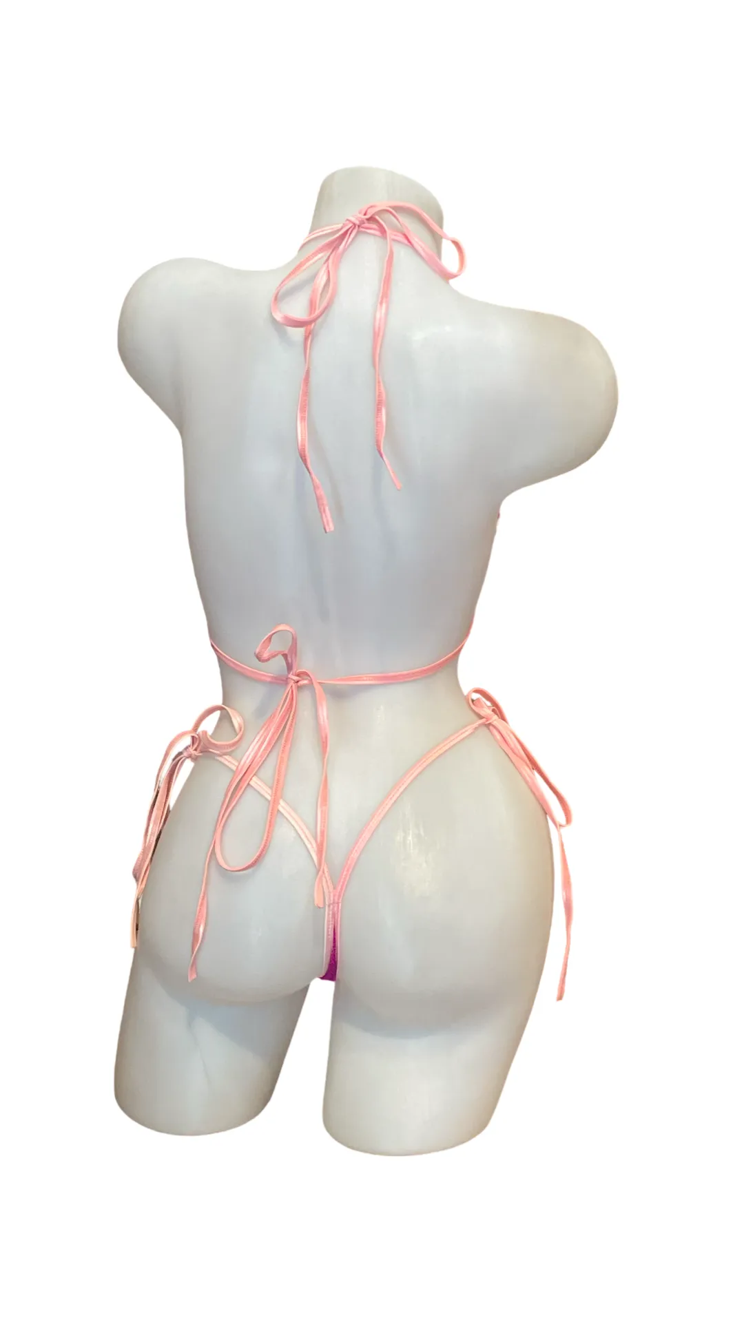 X9 Bikini: Neon Pink Hologram (Thong Bottoms)