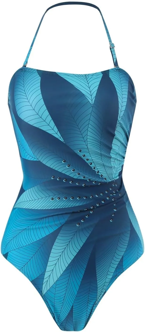 Xiaojmake 3 Piece Swimsuits for Women High Waisted Bathing Suit Sexy Floral Print Bikini Set with Cover Up Beach Wrap Skirt