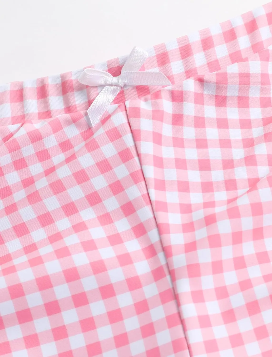 ZAFUL Women's Swim Shorts High Waisted Bow Gingham Floral Print Boyshorts Bathing Suit Swimsuit Bottoms Board Shorts