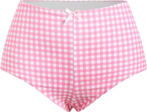 ZAFUL Women's Swim Shorts High Waisted Bow Gingham Floral Print Boyshorts Bathing Suit Swimsuit Bottoms Board Shorts