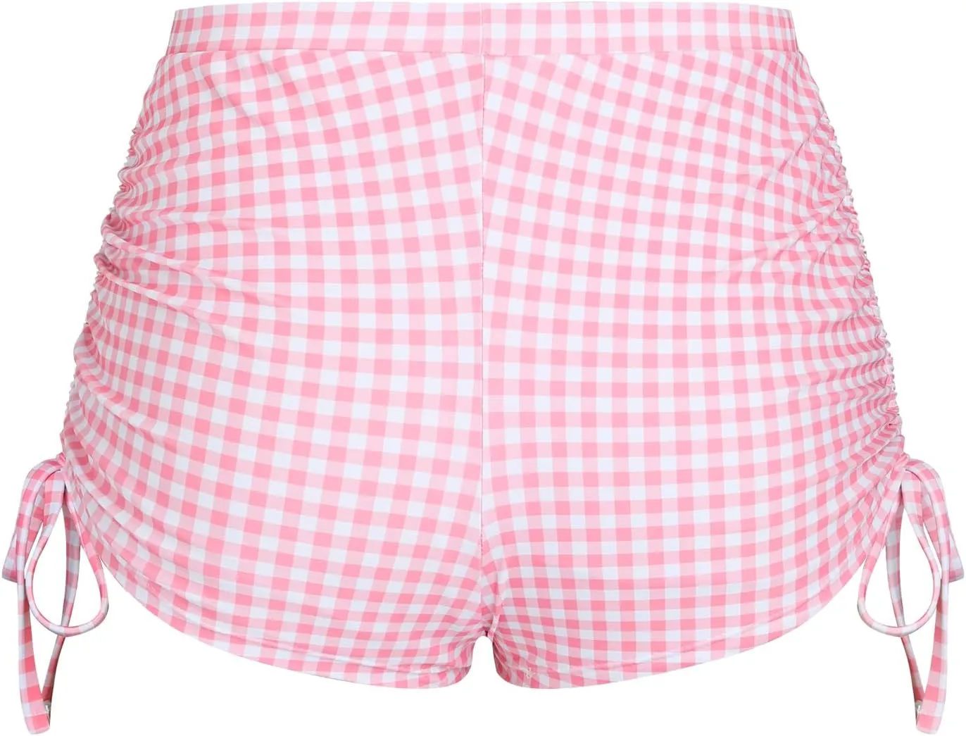 ZAFUL Women's Swim Shorts High Waisted Bow Gingham Floral Print Boyshorts Bathing Suit Swimsuit Bottoms Board Shorts
