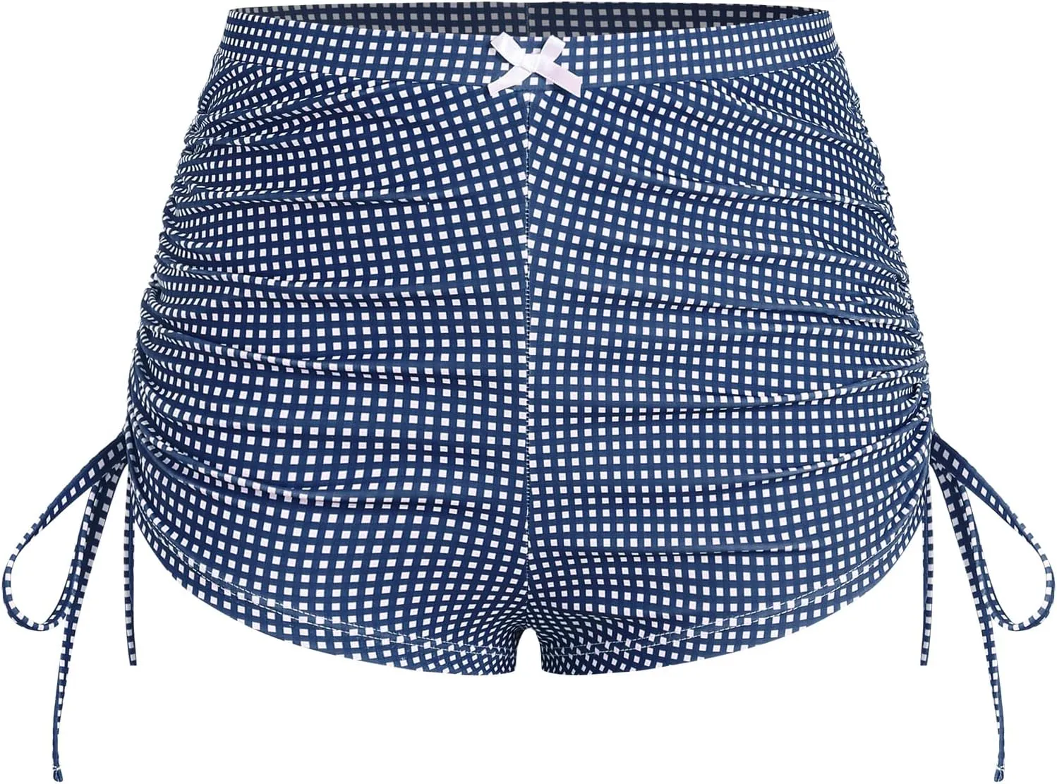 ZAFUL Women's Swim Shorts High Waisted Bow Gingham Floral Print Boyshorts Bathing Suit Swimsuit Bottoms Board Shorts