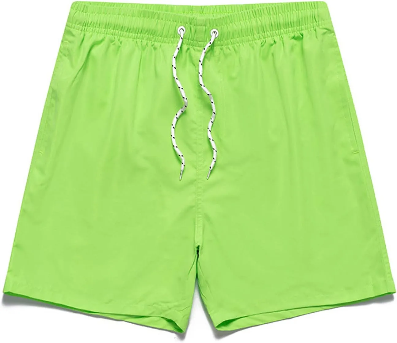 ZEFOTIM Men Swim Shorts Drawstring Quick Dry Solid Color Trunks Fashions Big and Tall Swim Suit with Pockets