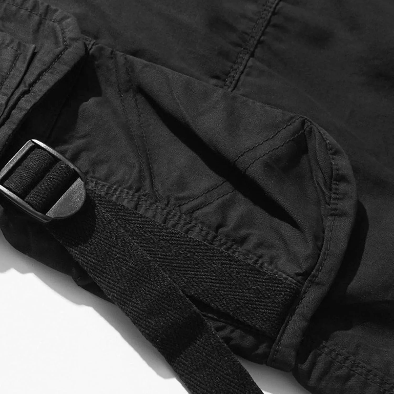 Zeiyignr Mens Cargo Shorts 3/4 Relaxed Fit Below Knee Capri Cargo Pants Multi-Pocket Cotton Twill Outdoor Hiking Shorts